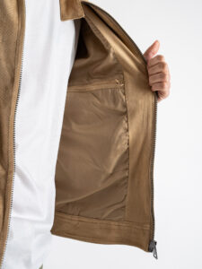 IMPERIAL Giubbino leggero in ecocamoscio con collo coreana V81986538 Beige (7)