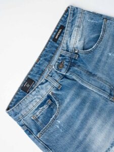 IMPERIAL Jeans con rotture a gamba morbida P8379MANOL Blu Denim (7)