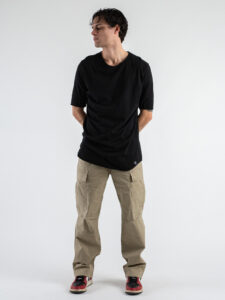 IMPERIAL T-shirt basica con fondo stondato a taglio vivo T084IDTL Nera (1)