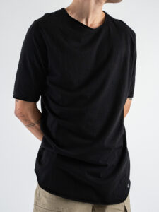 IMPERIAL T-shirt basica con fondo stondato a taglio vivo T084IDTL Nera (2)