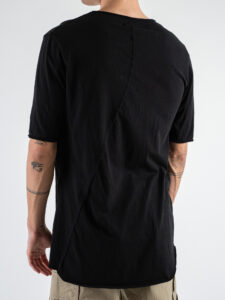 IMPERIAL T-shirt basica con fondo stondato a taglio vivo T084IDTL Nera (4)