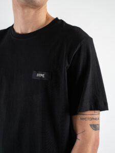 IMPERIAL T-shirt over tinta unita con scritta sul cuore TV26IDVRHL Nera (2)