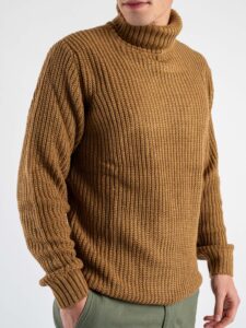 Maglione dolcevita tinta unita HE325 Camel (3)