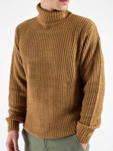 Maglione dolcevita tinta unita HE325 Camel (5)