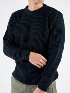 Maglione girocollo misto lana 316 Blu (2)