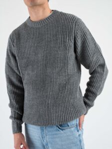 Maglione girocollo misto lana 316 Grigio (2)