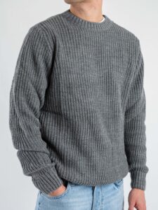 Maglione girocollo misto lana 316 Grigio (3)