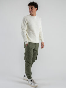 Maglione girocollo misto lana 316 Panna (1)