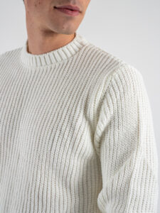 Maglione girocollo misto lana 316 Panna (3)