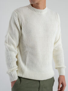 Maglione girocollo misto lana 316 Panna (4)