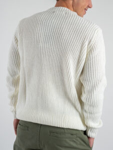 Maglione girocollo misto lana 316 Panna (5)