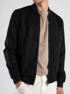 ONLY&SONS Bomber suede con elastico sul polso e fondo LUCAS 22027463 Black (1)