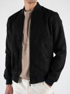 ONLY&SONS Bomber suede con elastico sul polso e fondo LUCAS 22027463 Black (2)