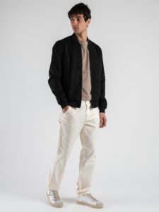 ONLY&SONS Bomber suede con elastico sul polso e fondo LUCAS 22027463 Black (5)