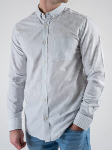 ONLY&SONS Camicia in cotone rigata con taschino frontale ALVARO 22023977 Cashmere BlueWhite (2)