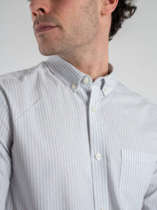 ONLY&SONS Camicia in cotone rigata con taschino frontale ALVARO 22023977 Cashmere BlueWhite (4)