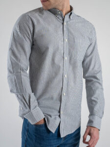 ONLY&SONS Camicia in cotone rigata con taschino frontale ALVARO 22023977 Dark NavyWhite (3)