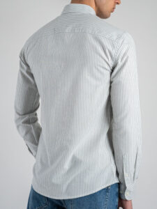 ONLY&SONS Camicia in cotone rigata con taschino frontale ALVARO 22023977 Icerberg GreenWhite (2)