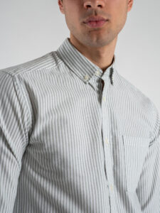 ONLY&SONS Camicia in cotone rigata con taschino frontale ALVARO 22023977 Icerberg GreenWhite (5)