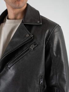 ONLY&SONS Chiodo in ecopelle con zip DRAGO 22030866 Black (1)