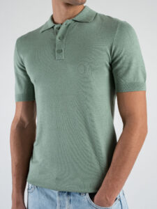 ONLY&SONS Polo basica in viscosa a mezza manica WYLER 22022219 Iceberg Green (3)