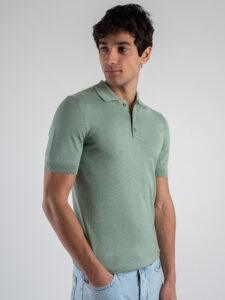ONLY&SONS Polo basica in viscosa a mezza manica WYLER 22022219 Iceberg Green (5)
