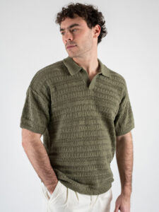 ONLY&SONS Polo mezza manica traforata GRAYSON 22031835 Deep Lichen Green (3)