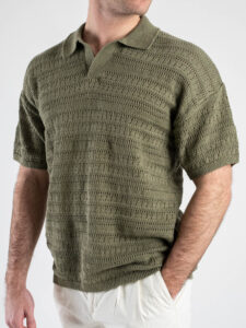 ONLY&SONS Polo mezza manica traforata GRAYSON 22031835 Deep Lichen Green (4)