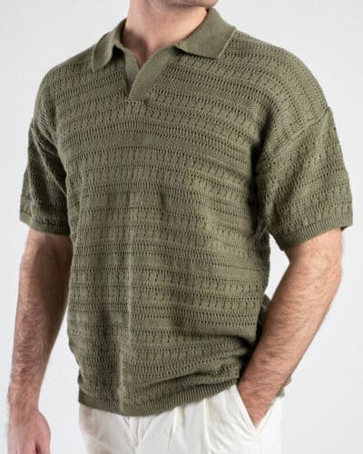 ONLYSONS Polo mezza manica traforata GRAYSON 22031835 Deep Lichen Green 4 Nuovi Arrivi
