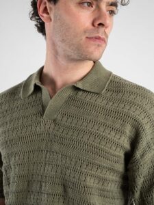 ONLY&SONS Polo mezza manica traforata GRAYSON 22031835 Deep Lichen Green (5)