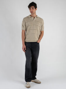 ONLY&SONS Polo mezza manica traforata GRAYSON 22031835 Silver Lining (2)