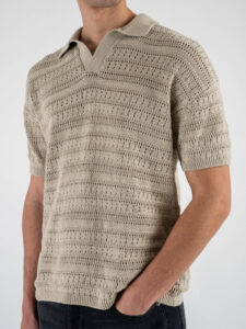 ONLY&SONS Polo mezza manica traforata GRAYSON 22031835 Silver Lining (3)