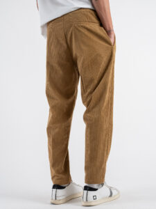 Pantalaccio in velluto a coste con gamba morbida e coulisse in vita GP2171 Cammello 2 (5)