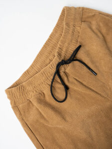 Pantalaccio in velluto a coste con gamba morbida e coulisse in vita GP2171 Cammello 2 (6)