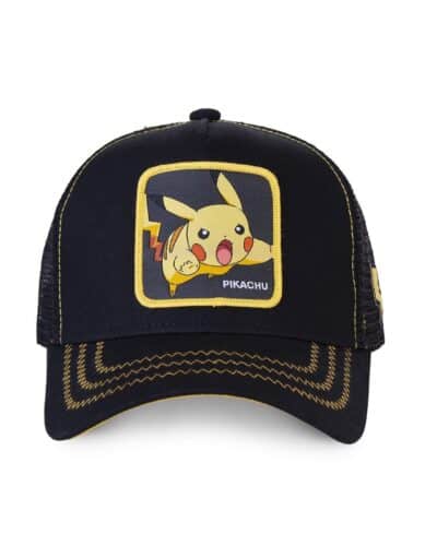 men s capslab pokemon pikachu black trucker cap 2 Nuovi Arrivi