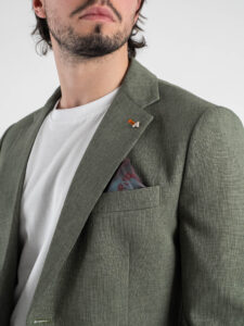 BERNA Abito leggero con giacca a due bottoni + pantalone chinos 251119 Militare (4)