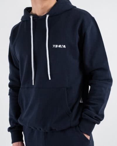 BERNA Felpa cappuccio in cotone con logo sul cuore 251073 Blu 3 Nuovi Arrivi