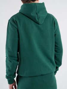 BERNA Felpa cappuccio in cotone con logo sul cuore 251073 Evergreen (1)