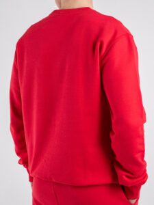 BERNA Felpa girocollo in cotone con logo sul cuore 251075 Rosso (5)