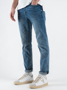 BERNA Jeans basico slim fit elasticizzato 223036 Azzurro (3)
