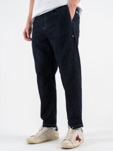 BERNA Jeans morbido con cuciture ed inserti a contrasto 251132 Blu (2)