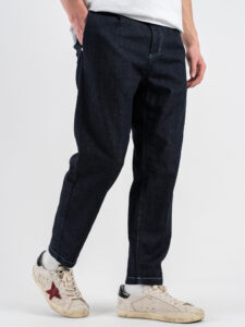 BERNA Jeans morbido con cuciture ed inserti a contrasto 251132 Blu (3)