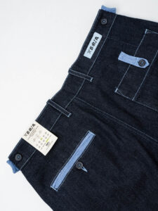 BERNA Jeans morbido con cuciture ed inserti a contrasto 251132 Blu (6)