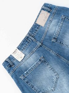 BERNA Jeans slavato con finte rotture 251047 Azzurro (1)