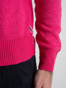 BERNA Maglione girocollo rasato leggero 251035 Fucsia