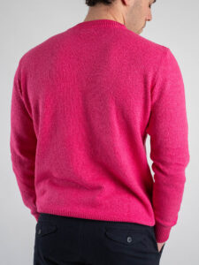 BERNA Maglione girocollo rasato leggero 251035 Fucsia (5)