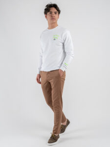 BERNA Pantalone chinos in cotone leggero 2511023 Terra (1)
