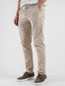 BERNA Pantalone chinos in cotone leggero 251103 Beige (2)