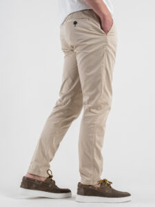 BERNA Pantalone chinos in cotone leggero 251103 Beige (4)