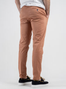 BERNA Pantalone chinos in cotone leggero 251103 Pesca (5)